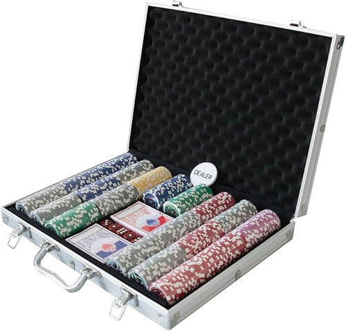 500PCS Poker Chips with Aluminum Case